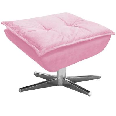 Puff Decorativo Charger Base Giratória Suede Rosa G19 Gran Belo