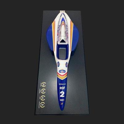 Quadro 3D Decorativo Carro F1 FW16 Wllms 1994 Retangular Branco e Azul Gran Belo