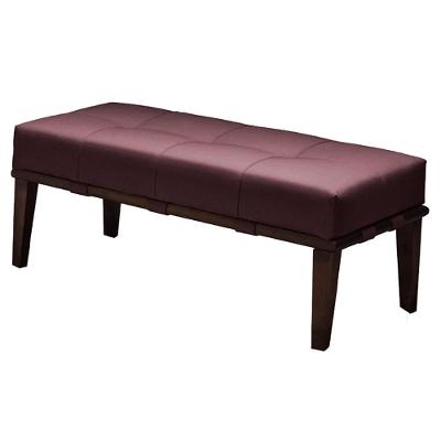 Puff Decorativo Martínez G62 100cm Veludo Rosa Imbúia com Pés Madeira Gran Belo