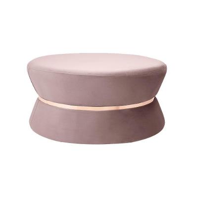Puff Decorativo Dhaka Veludo Assento Espuma D-28 Rosê Gran Belo