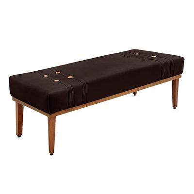 Recamier Decorativo Kors G63 Assento Espuma D23 Suede Café Gran Belo