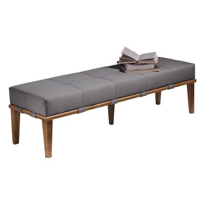 Recamier Martínez G62 Assento Espuma Revestimento Linho Cinza Natural Gran Belo