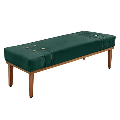 Recamier Decorativo Kors G63 Madeira Maciça e Veludo 160cm Verde Gran Belo
