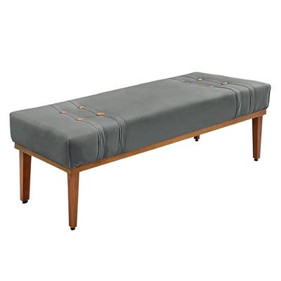 Recamier Decorativo Kors G63 Assento Espuma D23 Veludo Cinza Gran Belo