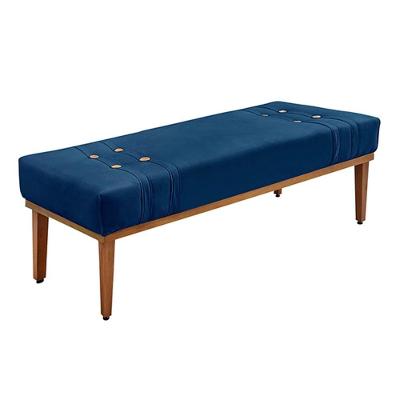 Recamier Decorativo Kors G63 Suede Assento Espuma D23 Azul Marinho Gran Belo