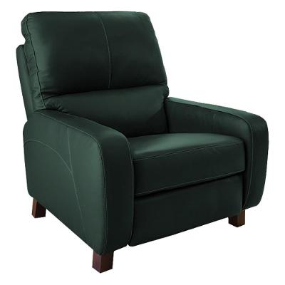 Poltrona Reclinável Viena Two Way Manual Couro Verde G40 para Sala de Estar Gran Belo