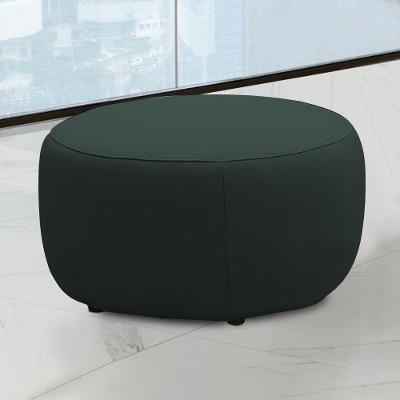 Puff Decorativo Mariele G88 Assento Espuma D-26 Couro Verde Musgo Gran Belo