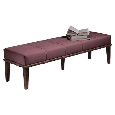 Recamier Decorativo Martínez 160cm Veludo Pés Madeira Rosa-imbúia Gran Belo