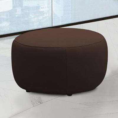 Puff Decorativo Mariele G88 Assento Confortável em Couro Marrom Chocolate Gran Belo