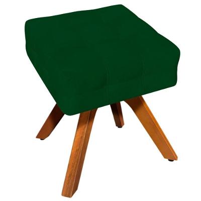 Puff Decorativo Giratório Karen Suede Assento Espuma Verde G19 Gran Belo