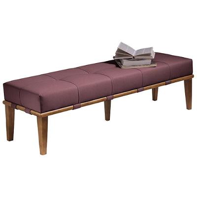 Recamier Decorativo Martínez G62 160cm Veludo com Pés Madeira Rosa-mel Gran Belo