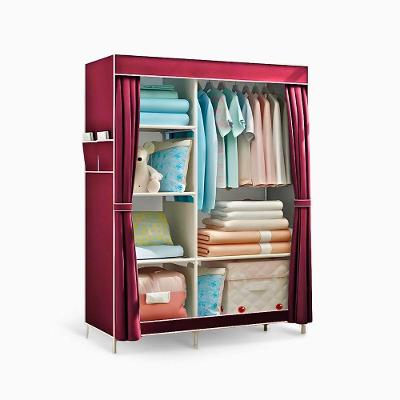 Guarda Roupa Closet Dobrável Organizador com Capa de Tecido 6 Prateleiras Cheguei BR