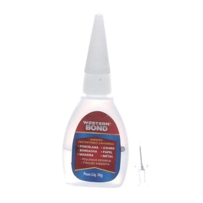 Cola Instantânea Super Cola Western Éster de Cianoacrilato 10G 1 Unidade