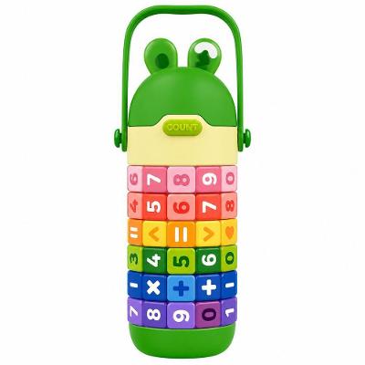 Garrafa Infantil Térmica Coelhinho Educativo com Tabuada 430ML Verde Cheguei BR