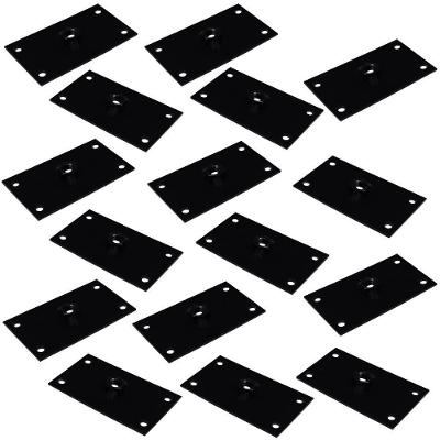 Kit 16 Chapinhas Gran Belo G59 para Pés Palito em Aço Carbono Rosca 5-16 Preto