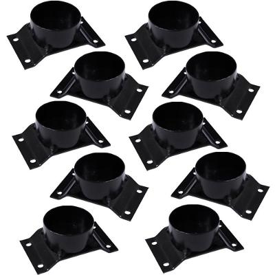 Kit 10 Chapinhas Gran Belo Chapa Elevada com Tubo para Pés Palito Rosca 5-16 Preto