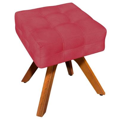 Puff Decorativo Base Giratória Karen com Assento de Espuma Suede Rosê G19 Gran Belo