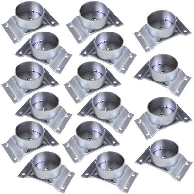 Kit 16 Chapinhas Elevadas Gran Belo para Fixação de Pés Palito Rosca 5-16 Aço Carbono Zincada