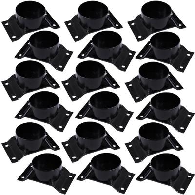 Kit 18 Chapinhas para Pés Palito Gran Belo G59 Chapa Elevada com Tubo em Aço Carbono Preto