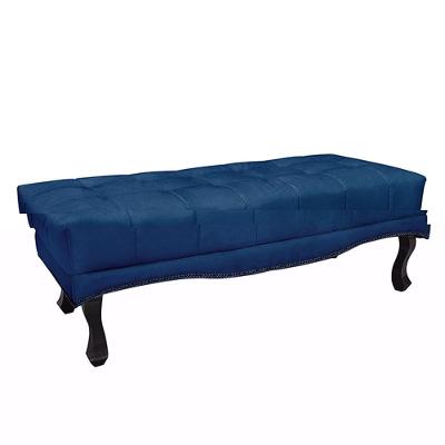 Recamier Loewe G63 Suede Assento Espuma D26 Azul Marinho Gran Belo