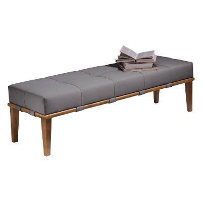 Recamier Decorativo Martínez G62 140cm Linho Estrutura Madeira Cinza-natural Gran Belo