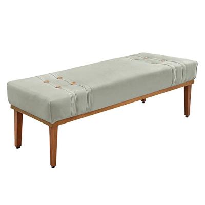 Recamier Decorativo Kors G63 Estofado em Espuma D23 Veludo Light Prata Gran Belo