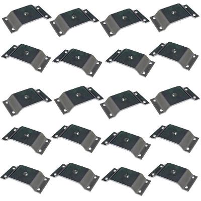 Kit 20 Chapinhas Elevadas para Fixação de Pés Palito Rosca 5-16 Zincado Gran Belo