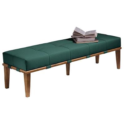 Recamier Decorativo Martínez G62 160cm Assento Espuma D-26 Veludo Verde Gran Belo