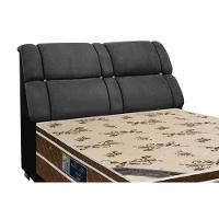 Cabeceira Cama Box Estofada Queen Queen Imperador Suede Cinza - Simbal