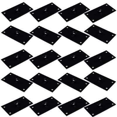 Kit 20 Chapinhas de Fixação Pés Palito Gran Belo G59 Rosca 5-16 Aço Carbono Preto
