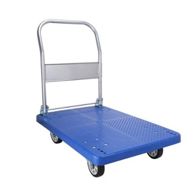 Carrinho de Carga Plataforma Dobrável 150kg Multiuso 4 Rodas Aço Carbono Yeet