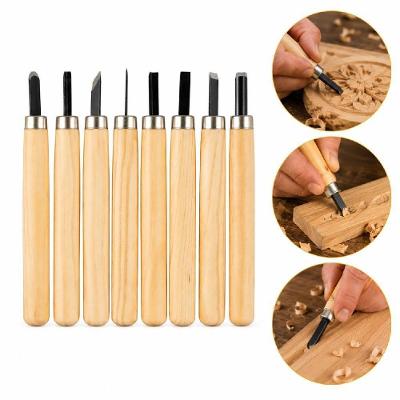 Kit Formão Profissional 8 Peças para Entalhar e Esculpir Madeira Yeet
