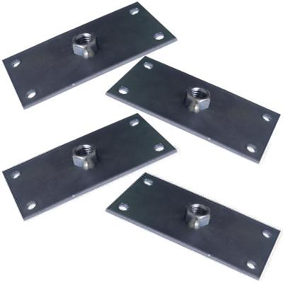 Kit 4 Chapinhas G59 para Fixação de Pés Palito Rosca 5-16 Aço Carbono Zincado Gran Belo