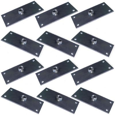 Kit 12 Chapinhas Gran Belo para Fixação de Pés Palito Rosca 5-16 em Aço Carbono Zincado