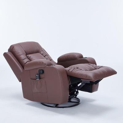Poltrona de Massagem Austin Reclinável com Aquecimento Pu Marrom Chocolate Gran Belo