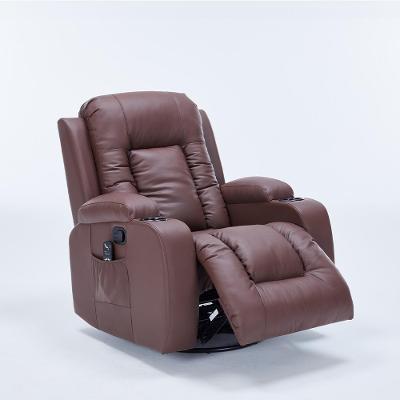 Poltrona de Massagem Austin Reclinável com Aquecimento Pu Marrom Chocolate Gran Belo