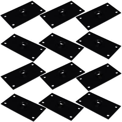 Kit 12 Chapinhas de Fixação para Pés Palito Gran Belo G59 em Aço Carbono Preto