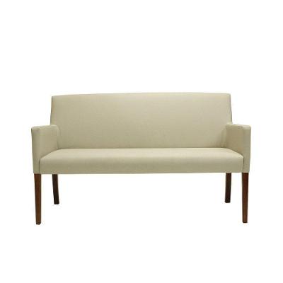 Poltrona 2 Lugares Liverpool G15 Pu Sintético Confortável Bege Gran Belo