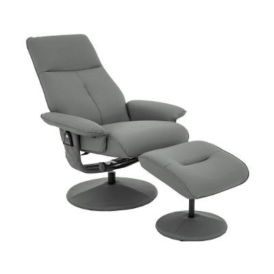 Poltrona do Papai Nebraska G56 Elétrica com Massagem Pu Fendi com Puff para os Pés Rivatti Móveis