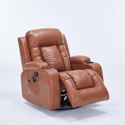 Poltrona do Papai Austin G94 Reclinável com Massagem e Aquecimento Pu Caramelo Gran Belo
