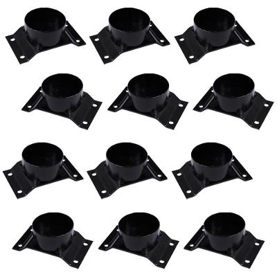 Kit 12 Chapinhas Gran Belo para Pés Palito Chapa Elevada com Tubo Rosca 5-16 Preto