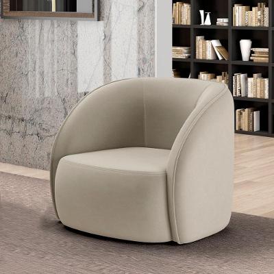 Poltrona Clarke G45 Decorativa para Sala de Estar Veludo Bege Gran Belo