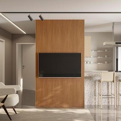 Painel Decorativo Ripado para Parede Mahalo G77 Nature em Mdp e Mdf Gran Belo