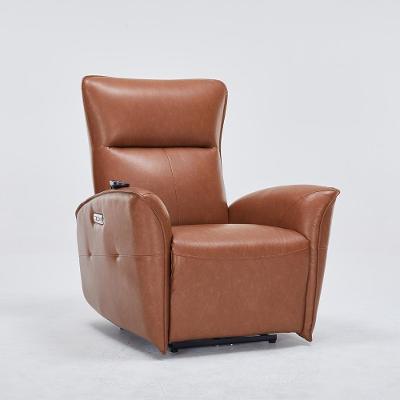 Poltrona Reclinável Elétrica Vegas G94 com Massagem Pu Caramelo Gran Belo