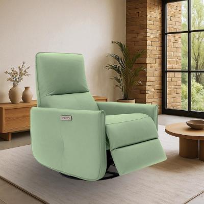 Poltrona Reclinável Elétrica Palace G43 Couro Verde Claro com Usb e Usb C Gran Belo