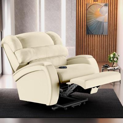 Poltrona Reclinável Elétrica Kylie G23 Pu com Elevação Lift Bege Gran Belo