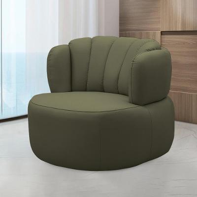 Poltrona Decorativa Mariele G88 Sala de Estar Couro Fendi com Base Giratória Gran Belo