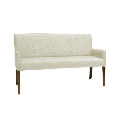 Poltrona 2 Lugares Liverpool G15 Estofada Corino Bege para Sala de Estar Gran Belo
