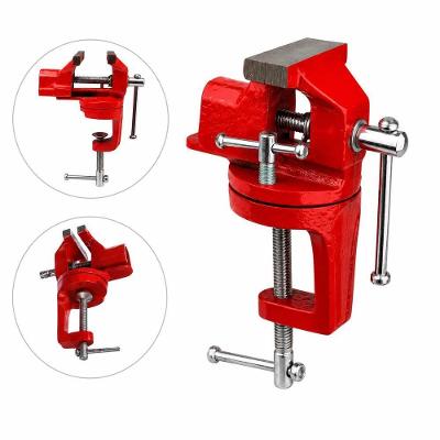 Mini Torno Morsa de Bancada 2MP Base Giratória 40mm Aço Carbono para Trabalhos Detalhados Yeet