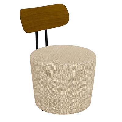 Poltrona Decorativa Addams G45 em Linho Champagne para Sala de Estar Gran Belo
